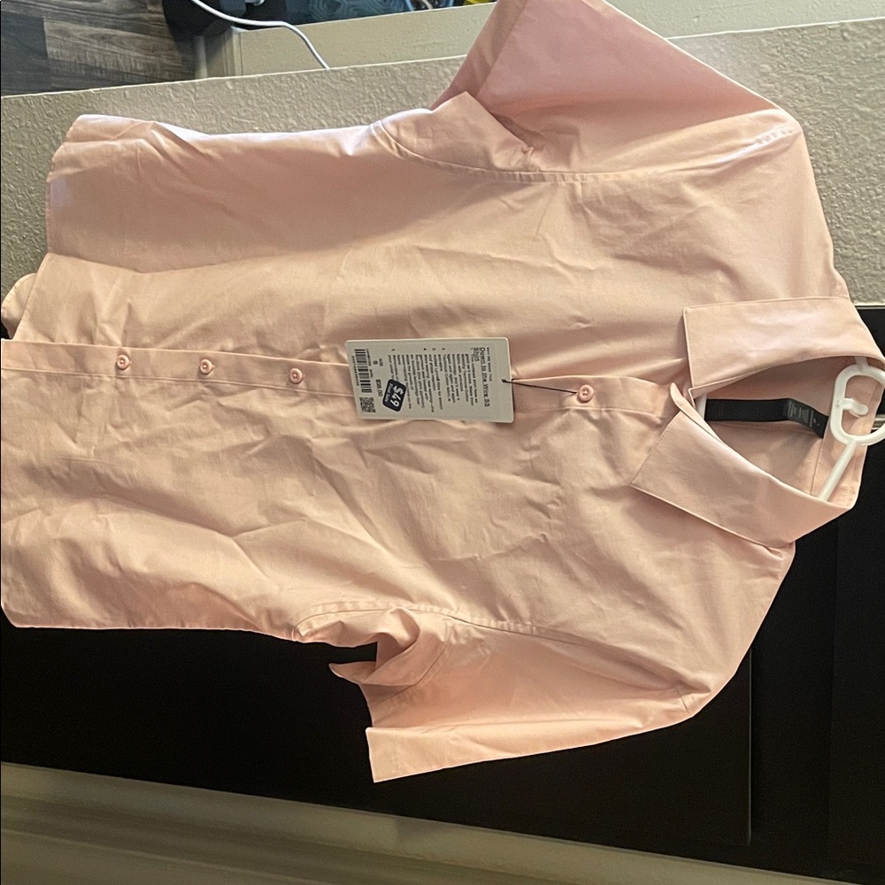 lululemon athletica Soft Pink Casual Button Down Shirt